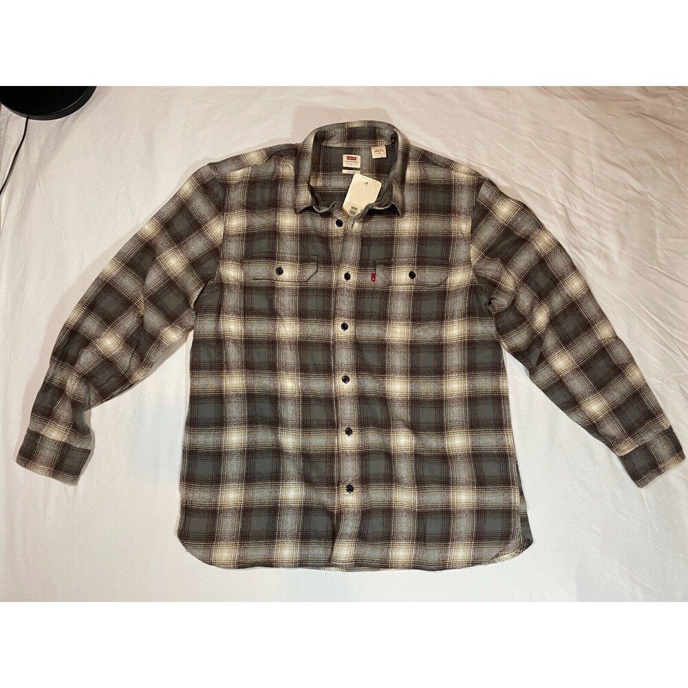 Levi's Men's Classic Worker Long Sleeve Wovens Shirt Wildomar Pewter Small